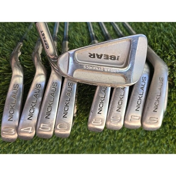 NICKLAUS "THE BEAR" Linear Dynamics Iron Set 3-SW Steel Regular Flex RH - Picture 1 of 10
